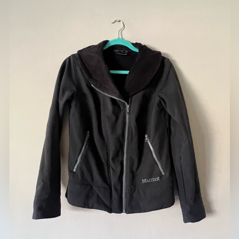 Marmot Women's Black Waterproof Soft Shell Winter Jacket • S